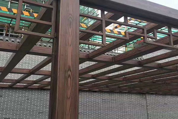 西宁车库入口不锈钢仿木纹漆施工